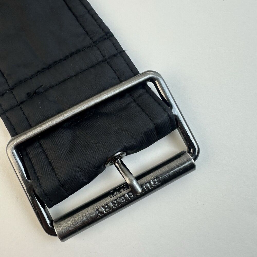Burberry Brit Polyester Puffer Coat REPLACEMENT Belt Black Silver Buckle 52" - Picture 2 of 6